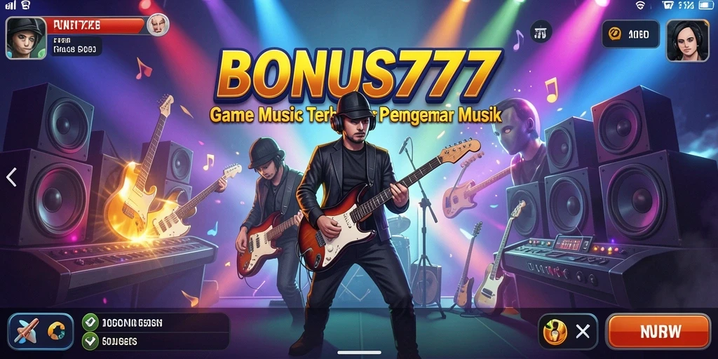 Tampilan gameplay menarik dengan berbagai tantangan musik.