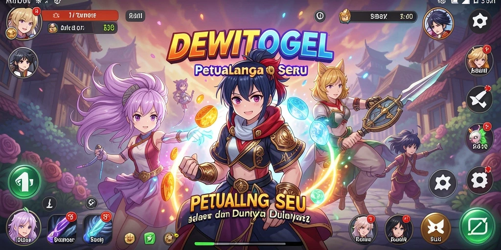 Tampilan aksi seru dalam gameplay DEWITOGEL yang penuh warna.