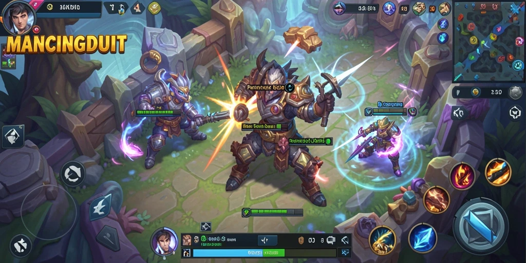 Tampilan gameplay MANCINGDUIT yang seru dan dinamis.