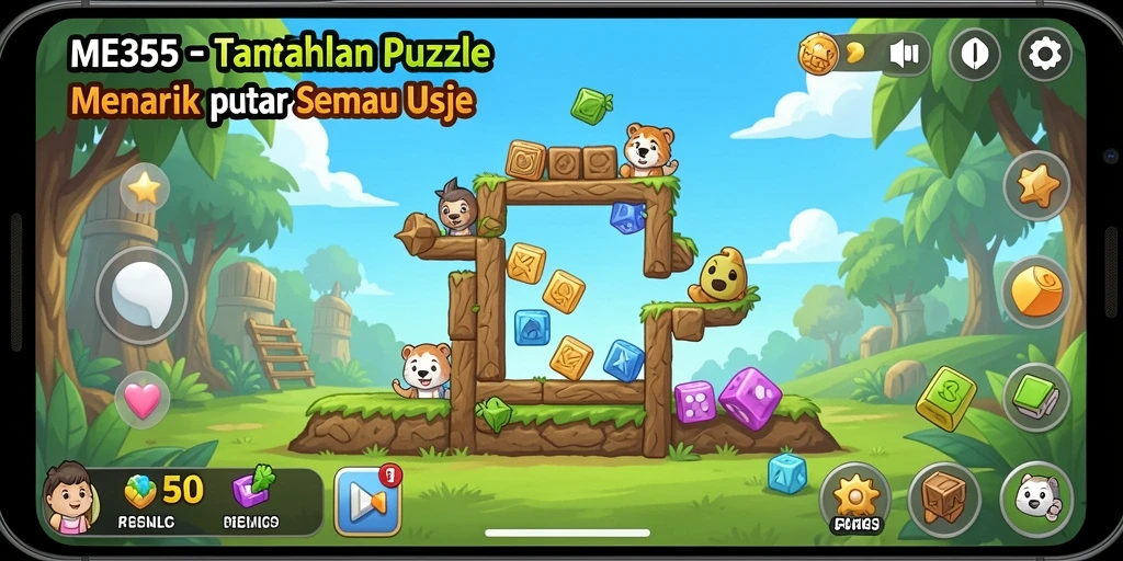 Screenshot gameplay ME355 menampilkan tantangan Puzzle yang seru.