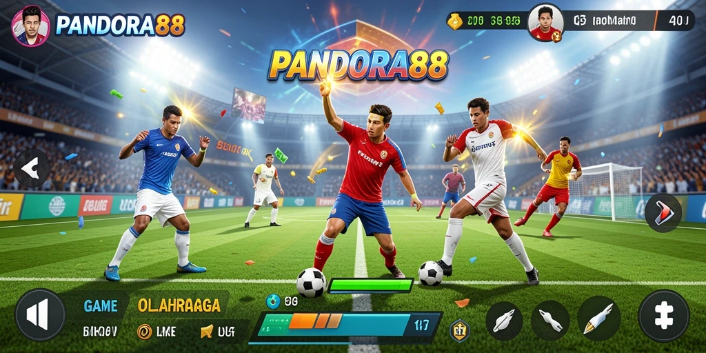 Screenshot menampilkan aksi seru dalam permainan olahraga PANDORA88.