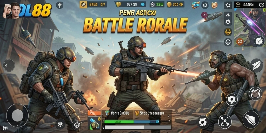 Tampilan gameplay POL88 yang mendebarkan dalam arena Battle Royale.