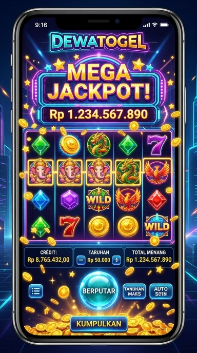 Tampilan utama aplikasi dewatogel dengan navigasi intuitif.